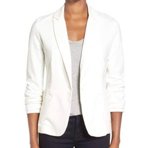 Olivia Moon Knit Blazer Small S Ivory White